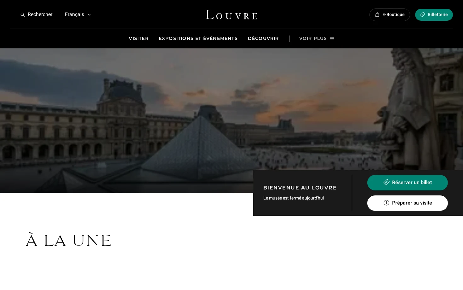 Le Louvre 页面快照